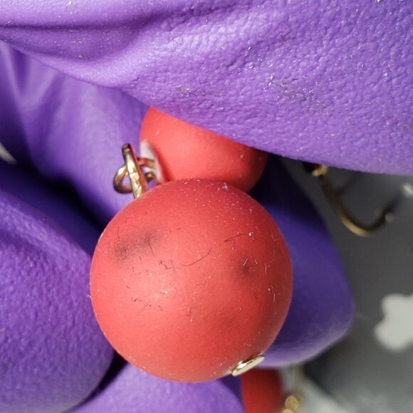 2/$30 Gold tone Red Beaded Drop Dangle Earrings, Stylish 2" - Women Jewelry - Picture 7 of 7